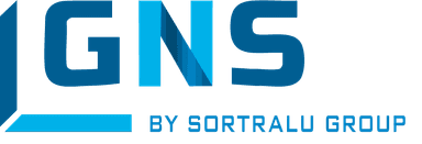 Logo de GNS - marca representada por La Aldaba