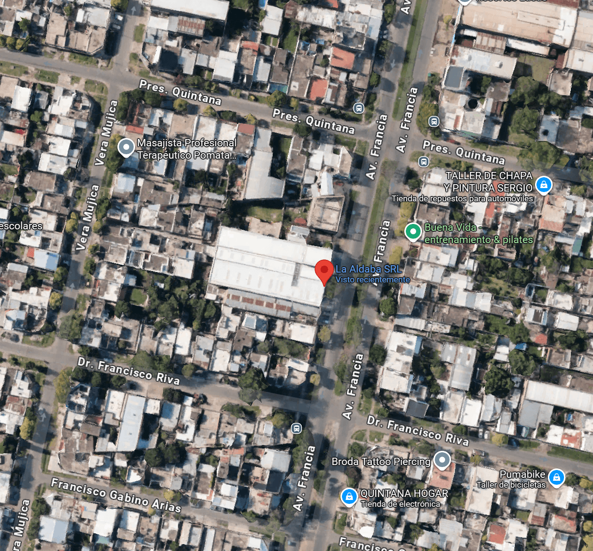 Mapa de Casa Central — Fábrica y Showroom